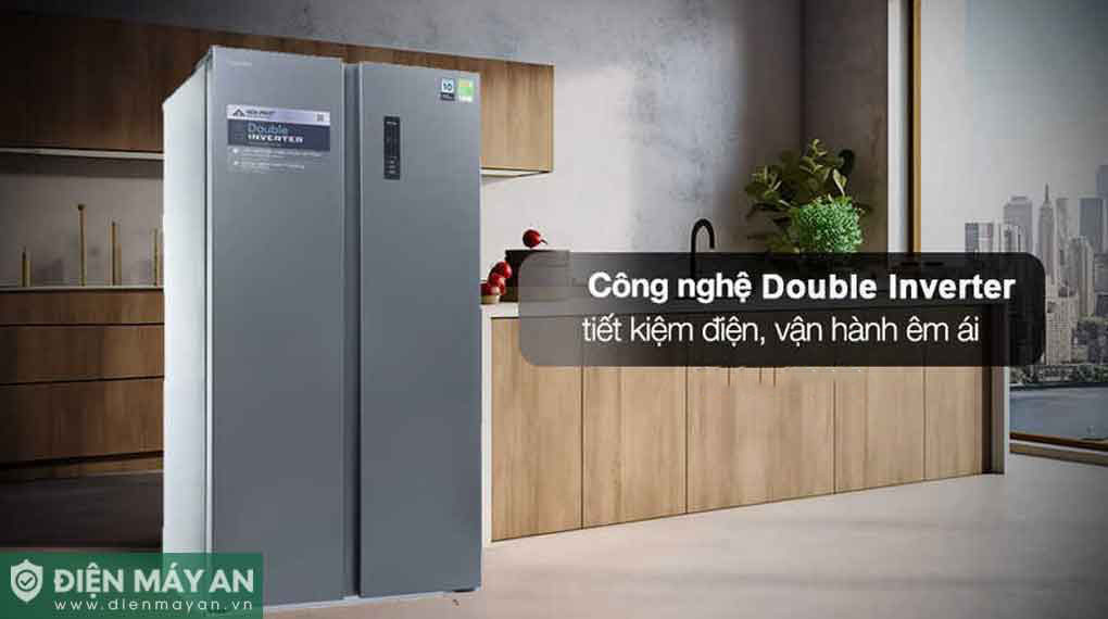 Tủ lạnh Funiki Inverter 535 lít Side By Side HR SS8535SDG